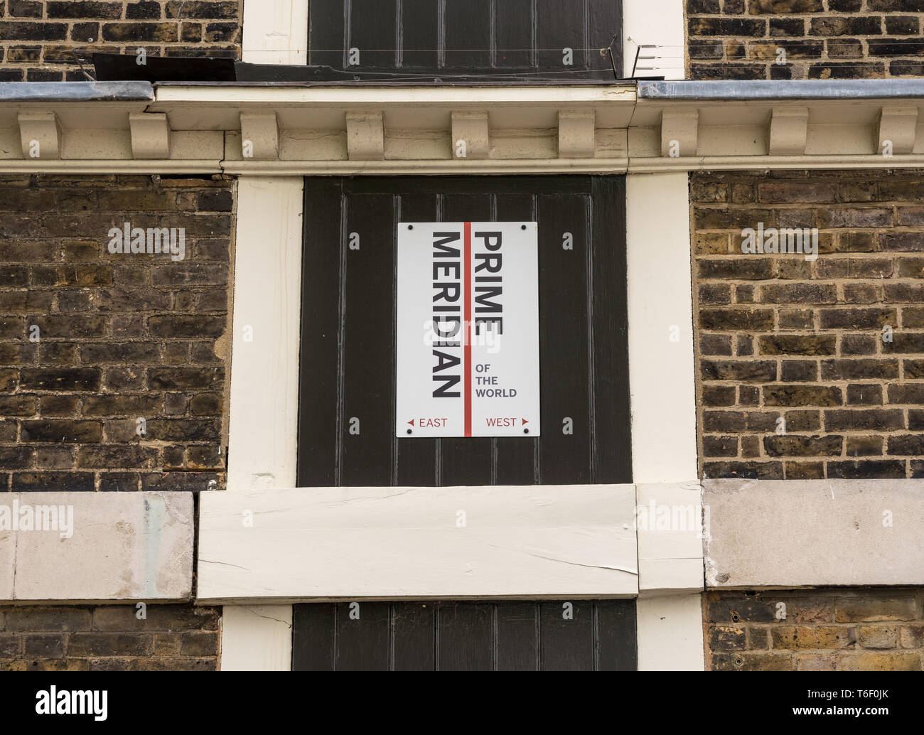 Greenwich Meridian line im Royal Observatory Stockfoto