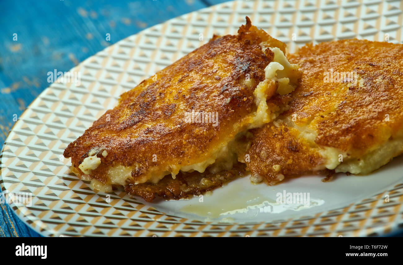 Hüttenkäse Schnitzel Stockfoto