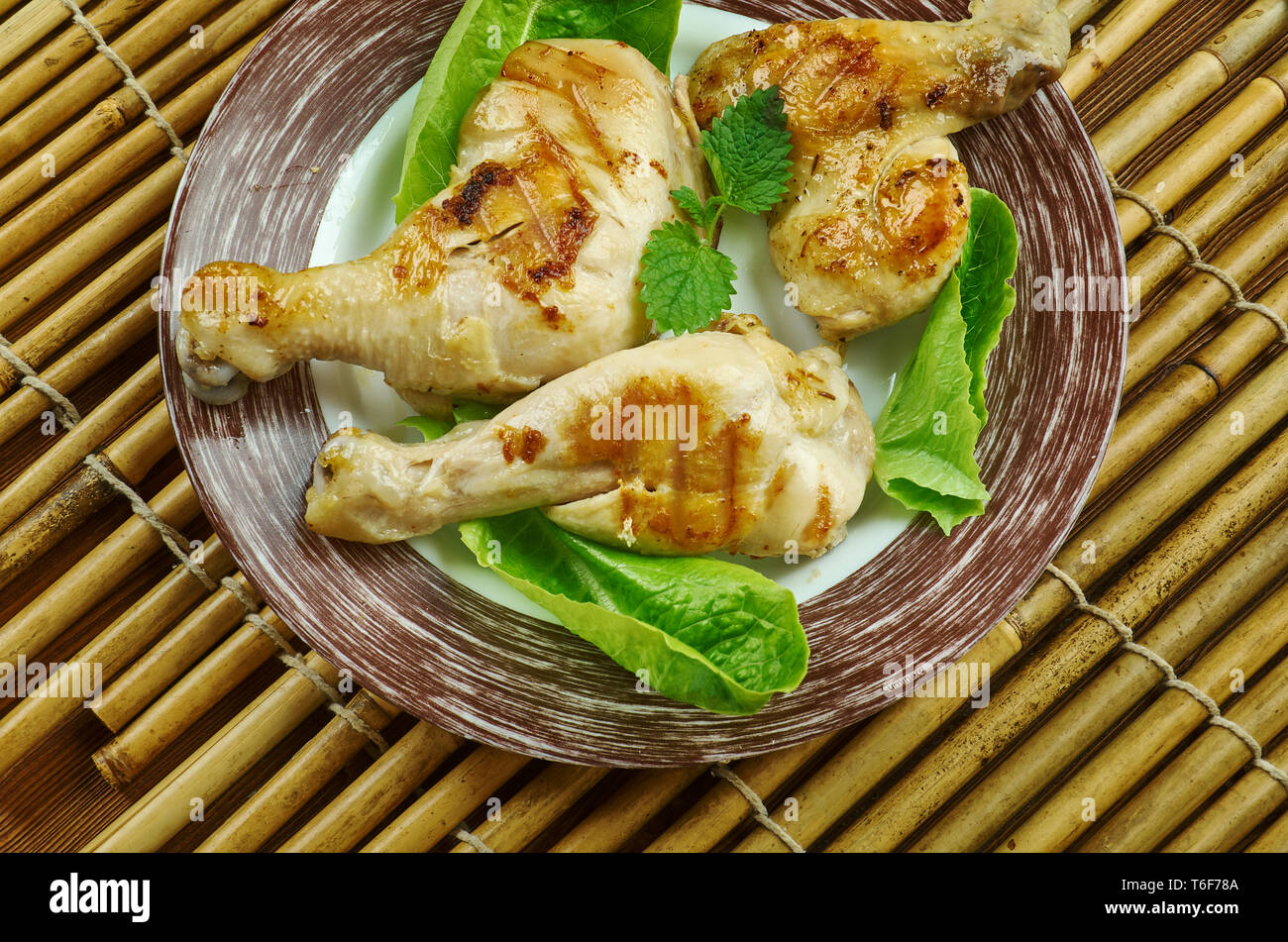 Buttermilch Brined Gegrilltes Huhn Stockfoto