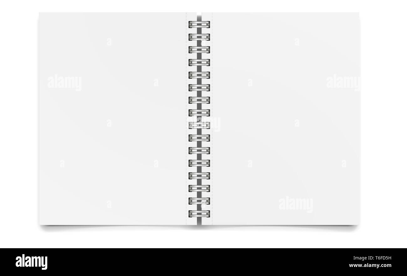 Mockup Weiße Notebook Stockfoto