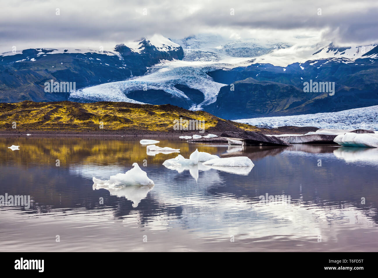Die riesigen Gletscher Vatnajökull schmilzt Stockfoto