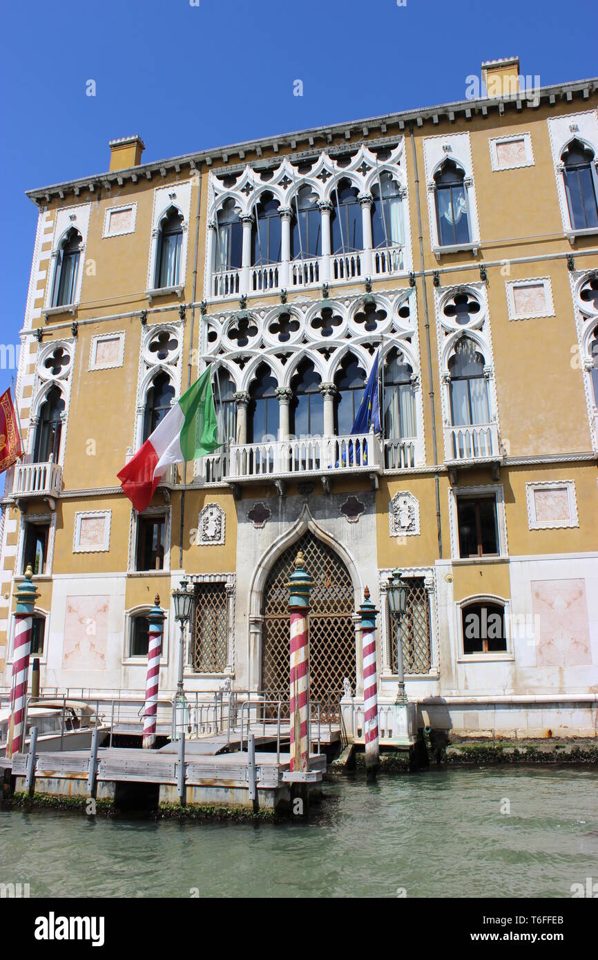 Grand Gebäude von einer vergangenen Ära. Venedig, Canal Grande Stockfoto
