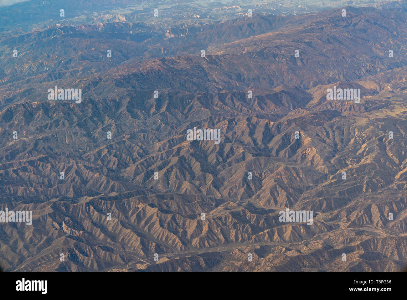 Luftaufnahme von Kalifornien San Andreas Stockfoto