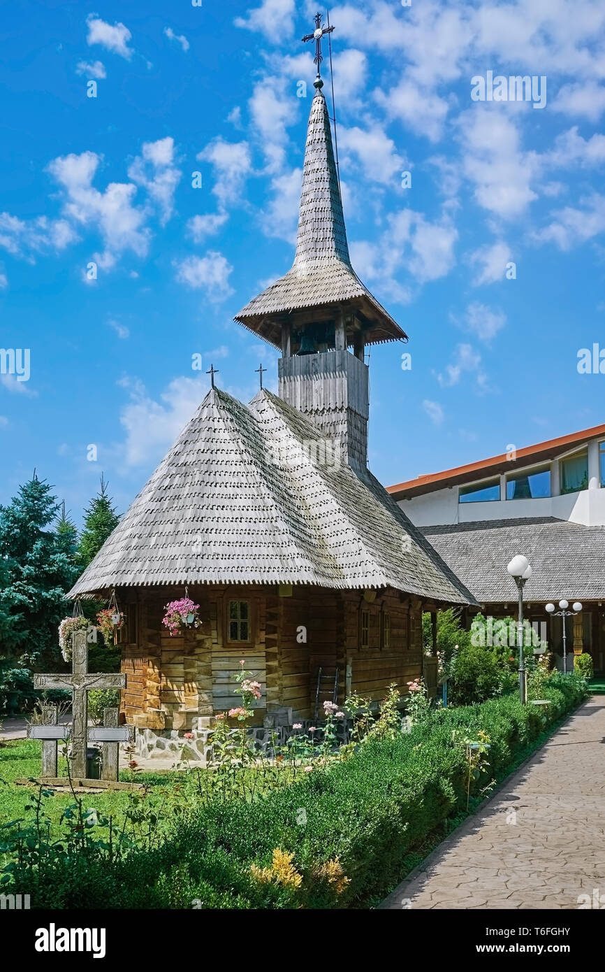 Die hölzerne Kirche von Kloster Stockfoto