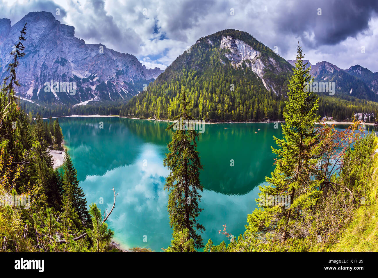 Spaziergang um den See Stockfoto