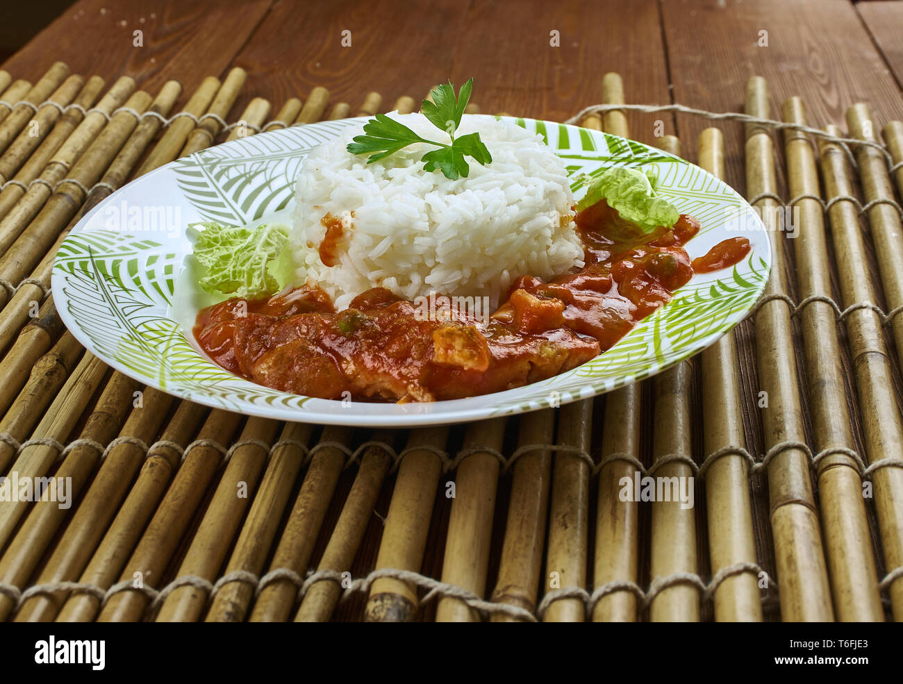 Kerala Boatman Fisch Curry Stockfoto