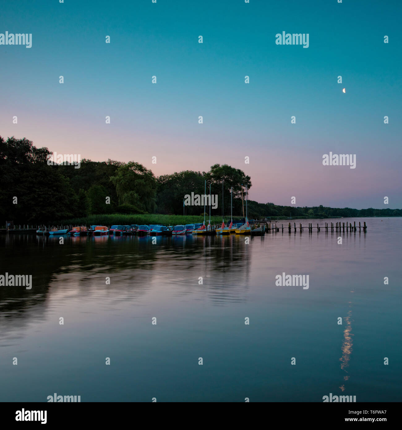 Schönheit Sonnenaufgang am See Zwischenahner Meer Stockfoto