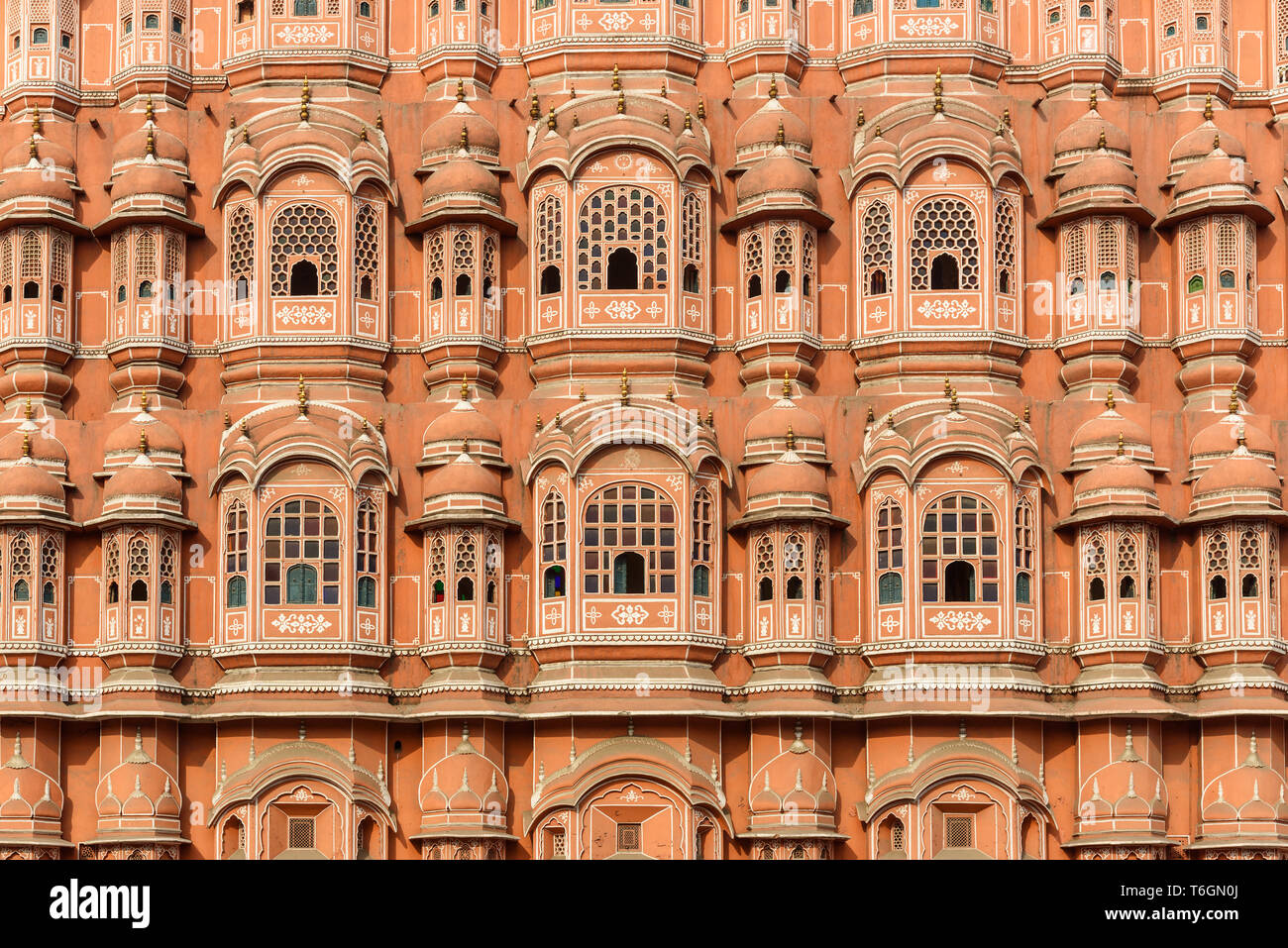 Hawa Mahal Palace Palast der Winde in Jaipur. Rajasthan. Indien Stockfoto