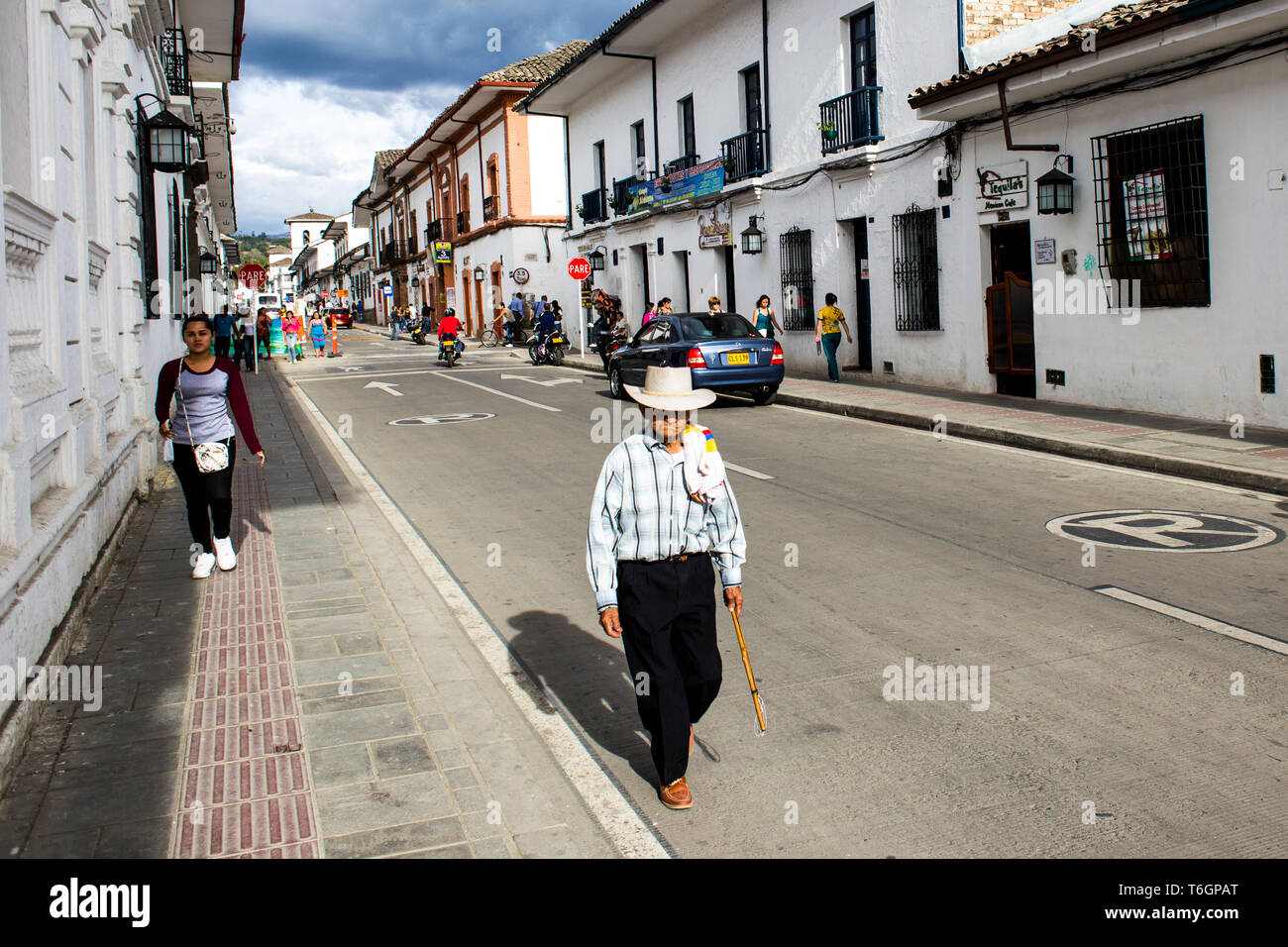 Das tägliche Leben in Popayan (Kolumbien) Stockfoto