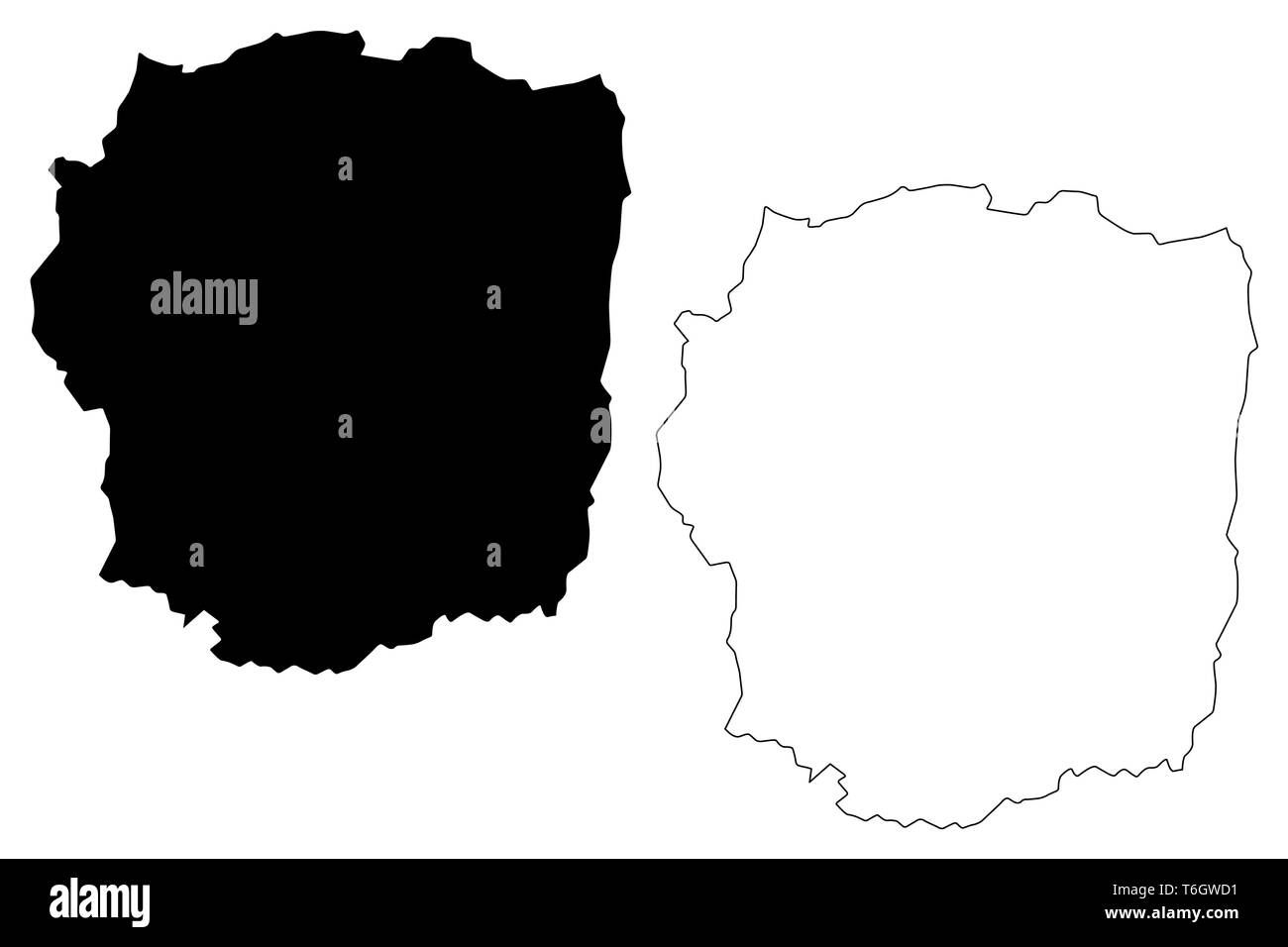 Toamasina (Provinzen der Republik Madagaskar, der Republik Madagaskar) Karte Vektor-illustration, kritzeln Skizze Antananarivo Karte Stock Vektor
