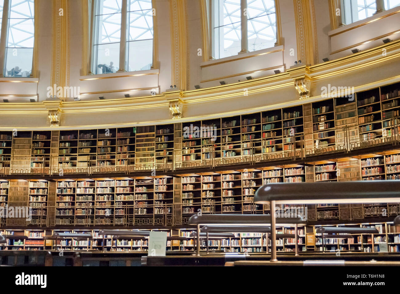 Die runde Lesesaal in der ehemaligen British Library (British Museum) in London; der frühere Lesesaal in der British Library, der als This noch im britis Stockfoto