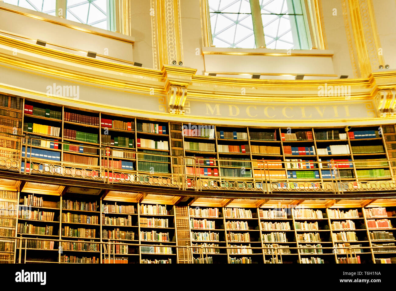 Die runde Lesesaal in der ehemaligen British Library (British Museum) in London; der frühere Lesesaal in der British Library, der als This noch im britis Stockfoto