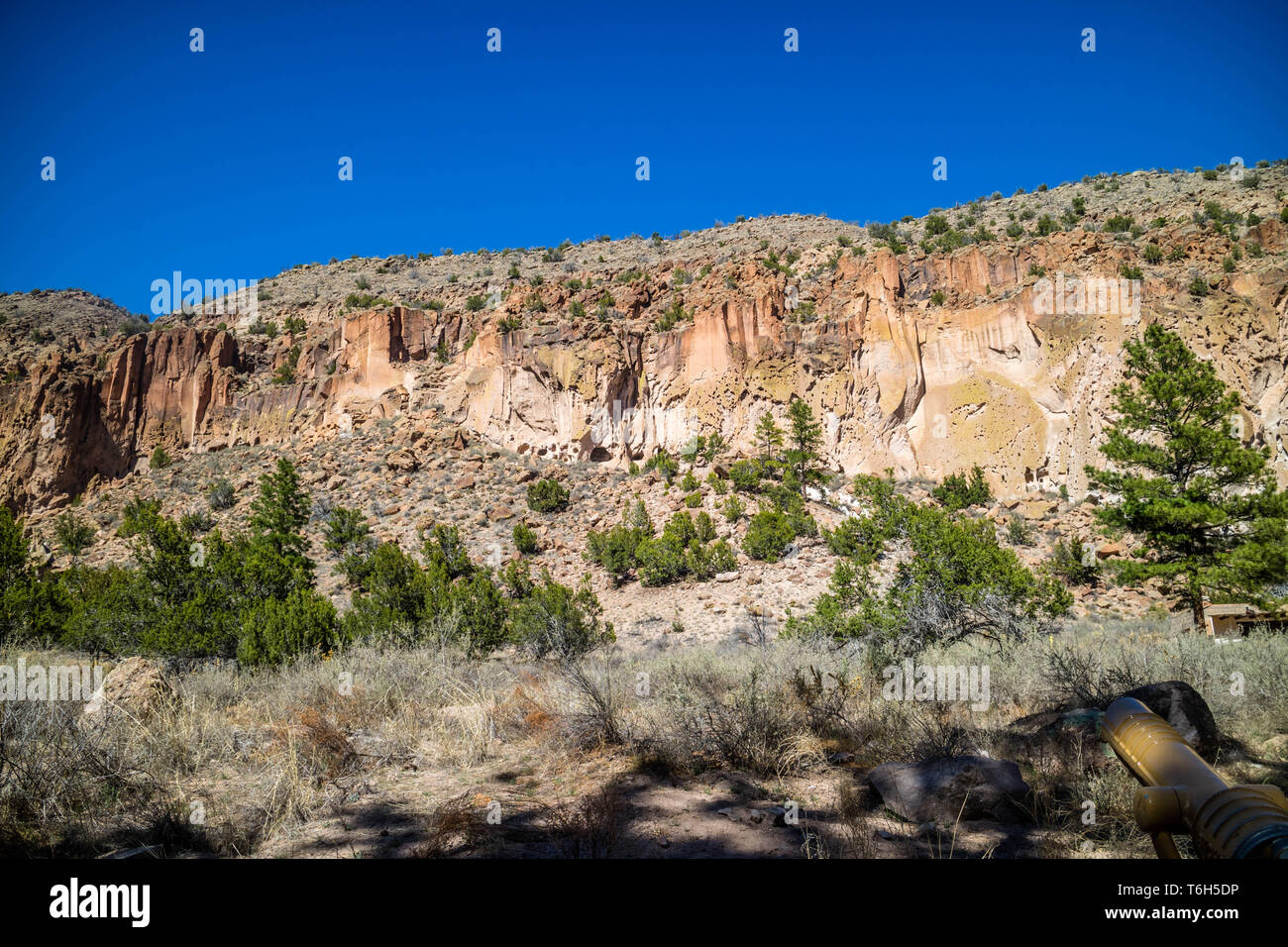 Die Canyons im Bandelier National Monument, New Mexico Stockfoto