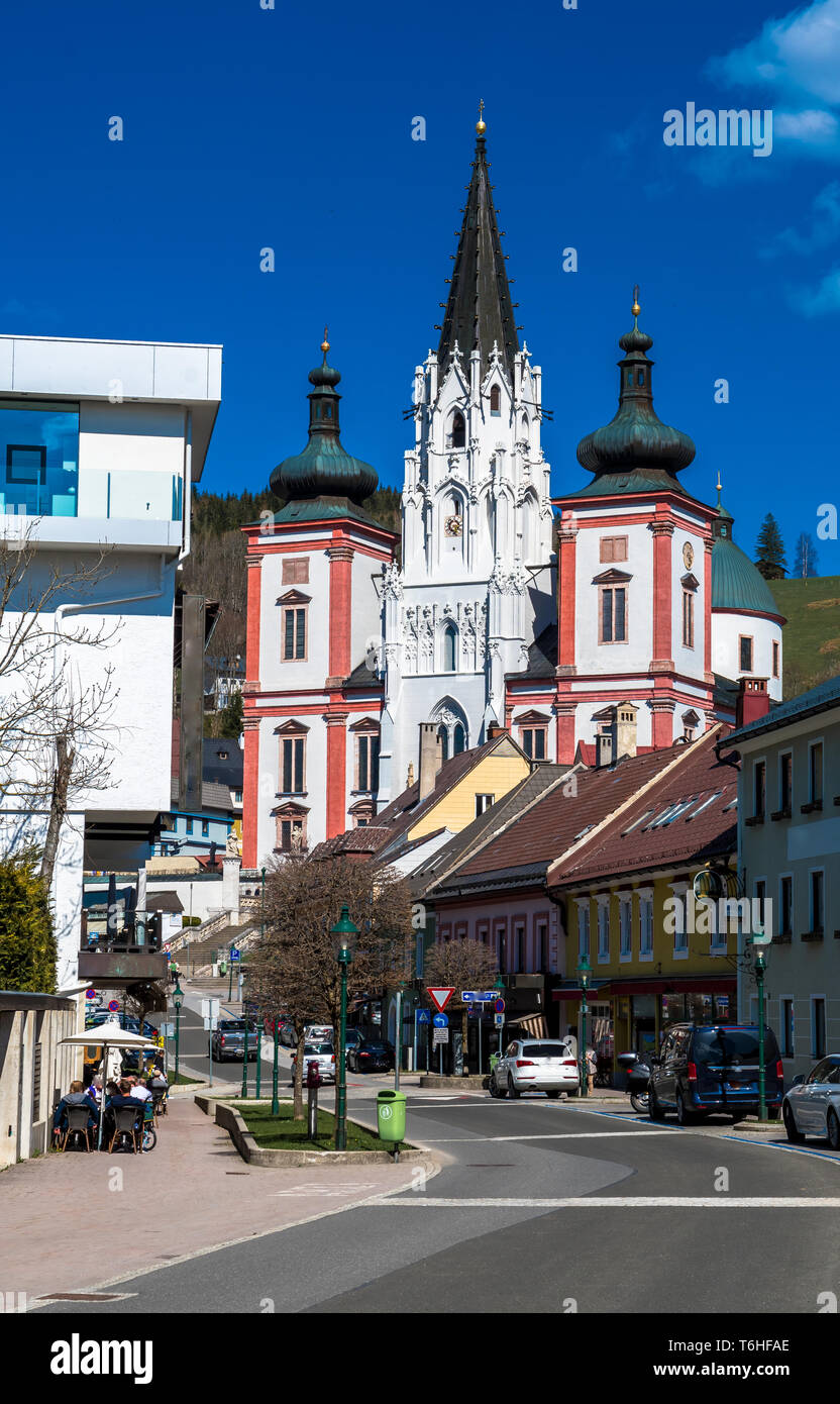 Wallfahrtsort Basilika von Mariazell in Österreich Stockfoto