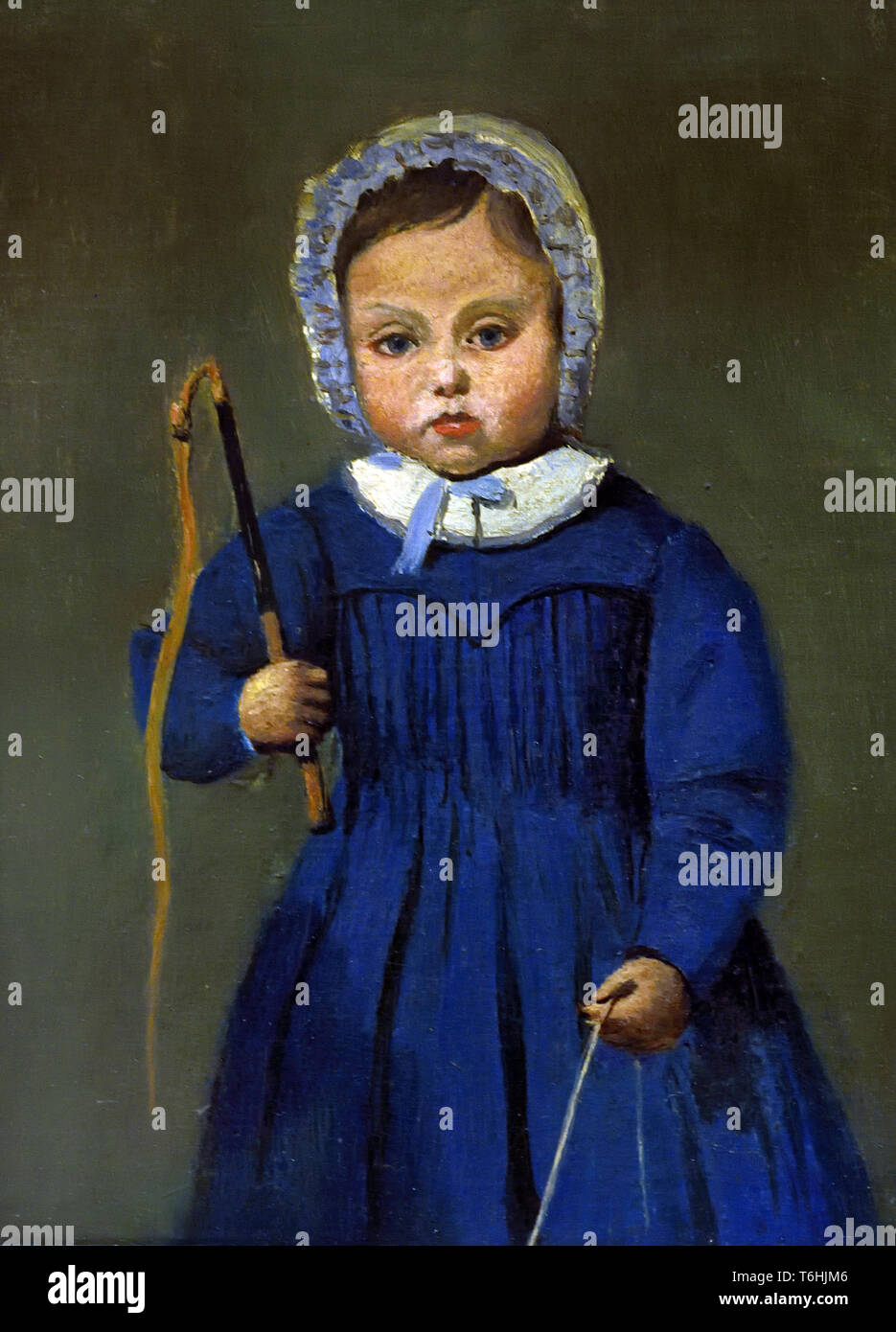 Portrait de Louis Robert, enfant, Fils d'un Ami du peintre - Portrait von Louis Robert, Kind, Sohn von einem Freund der Maler von Jean Baptiste Camille Corot, 1796-1875, Frankreich, Französisch. Stockfoto