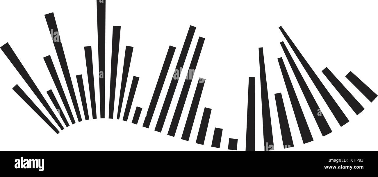 Schallwelle Abbildung: Logo Vektor icon Vorlage Stock Vektor