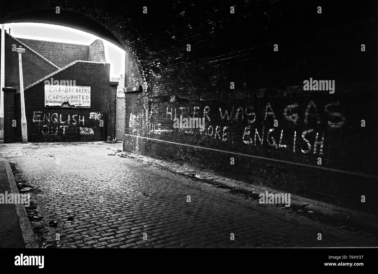 16/21 Tower Hamlets, Bethnal Green, rassistischen Graffitis 1979 Stockfoto