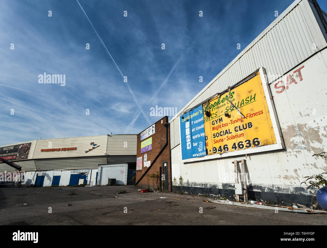 Wimbledon Greyhound Stadium, die letzte Chance zu sehen, bevor es abgerissen wurde, Stockfoto