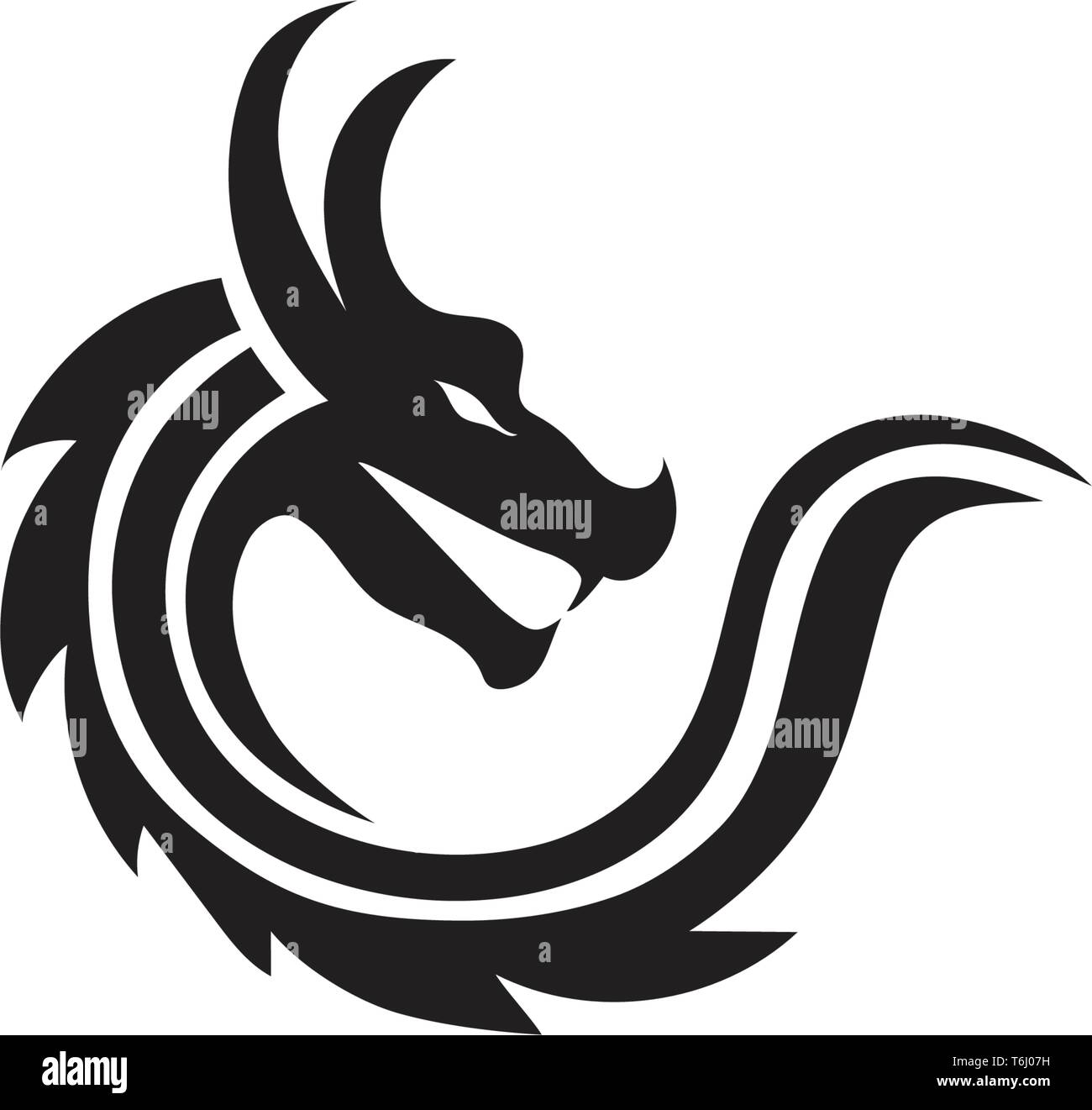 Dragon Logo icon Stock Vektor