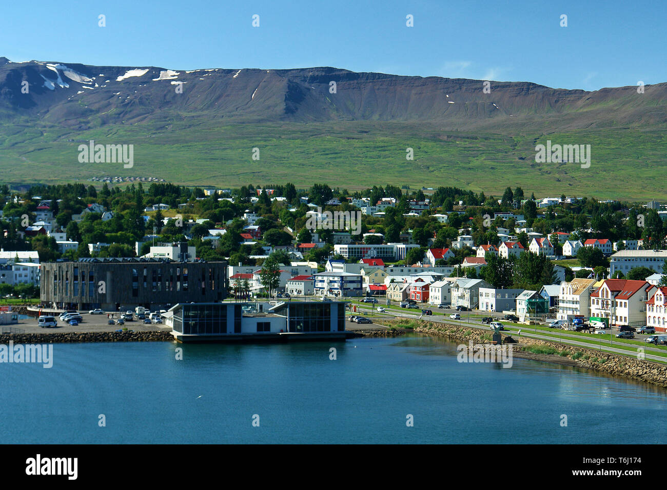 Akureyri in Island Stockfoto