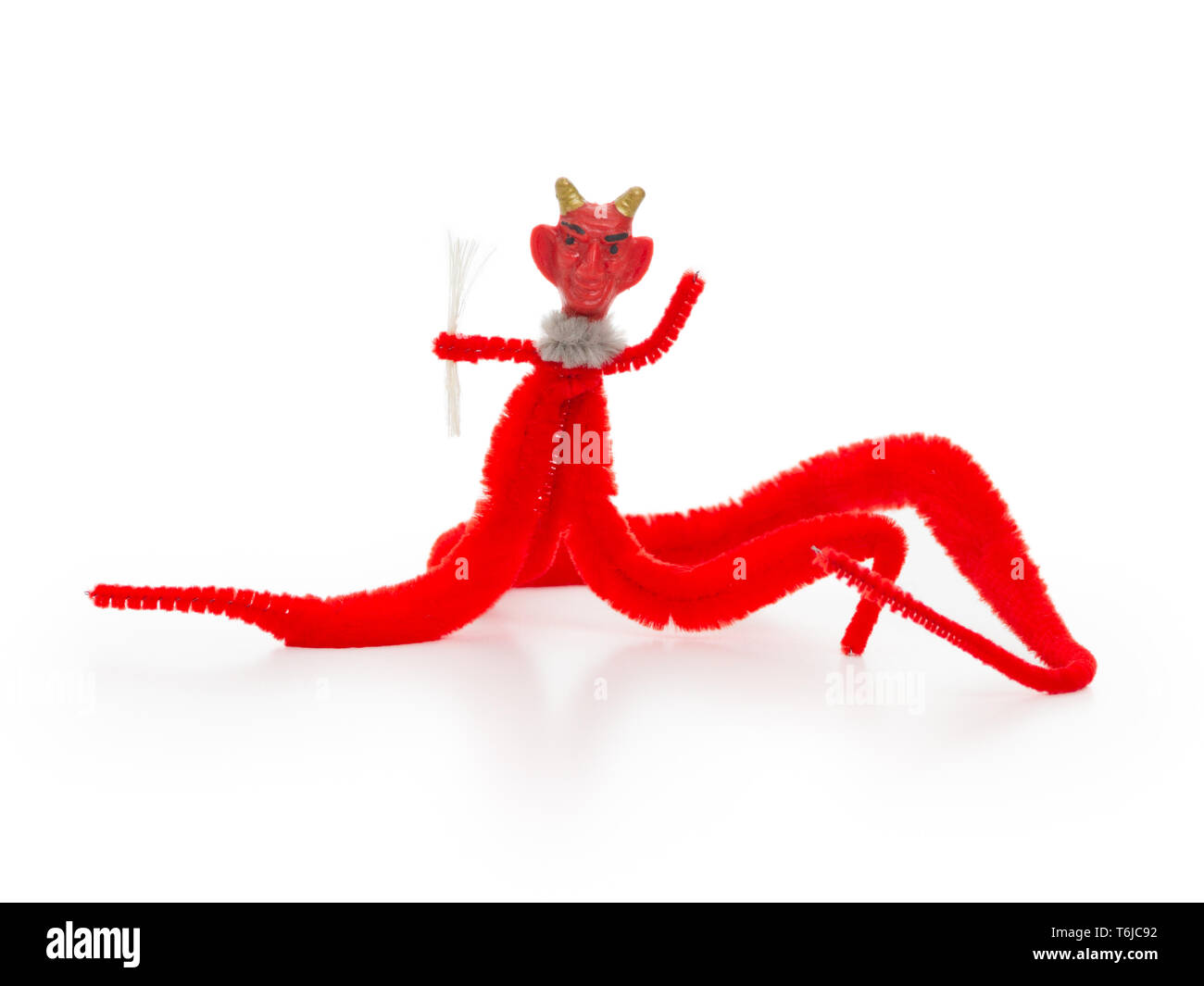 Sankt Nikolaus und Krampus Konzept Stockfoto