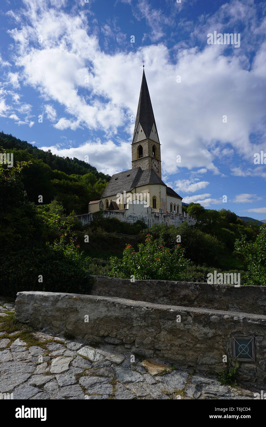 Kirche St. Georg, Prad, Südtirol, Italien Stockfoto