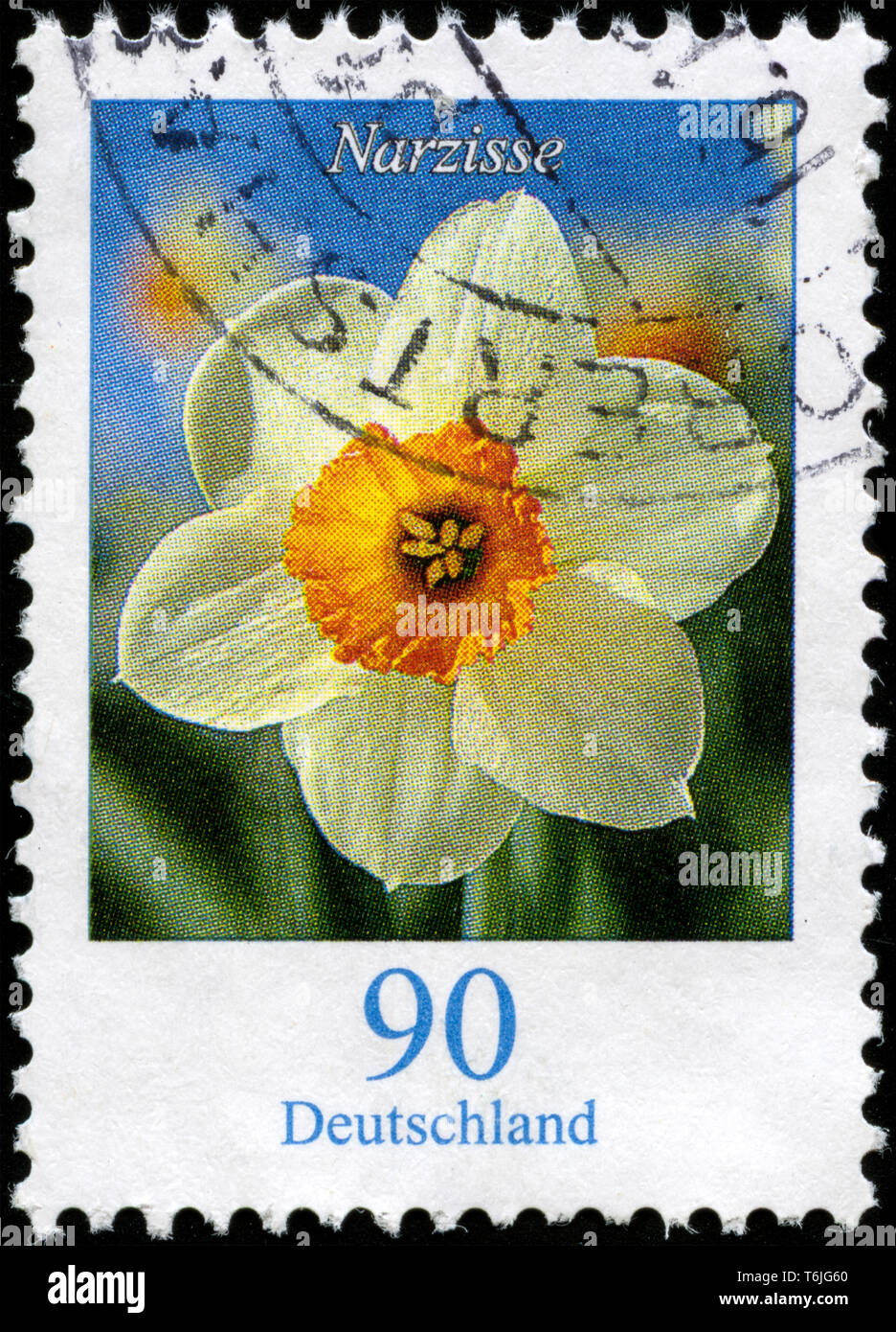 Briefmarke aus der Bundesrepublik Deutschland in den Blumen Serie in 2006. Stockfoto