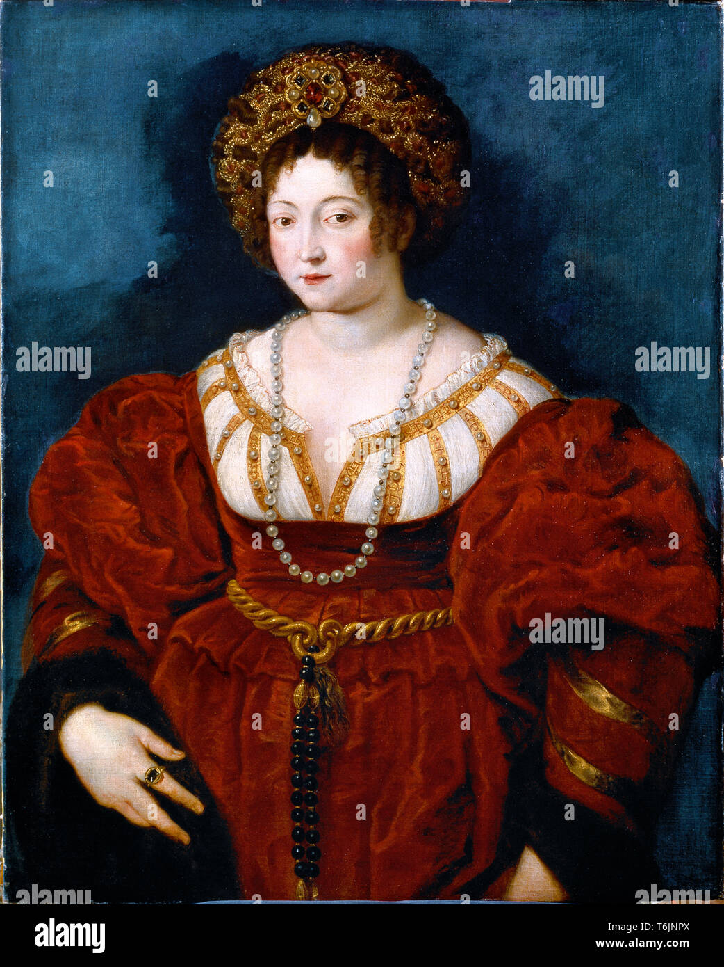 Pietro Paolo Rubens Portrait von Isabella d'Este - 1605 Stockfoto
