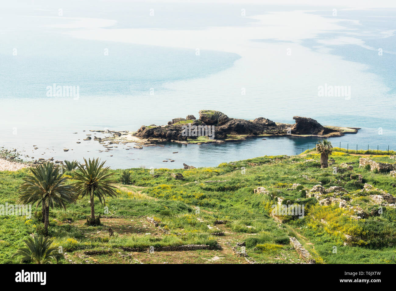 Shoreline, Jbeil Byblos, Libanon Stockfoto Shoreline, Jbeil Byblos, Libanon Stockfoto