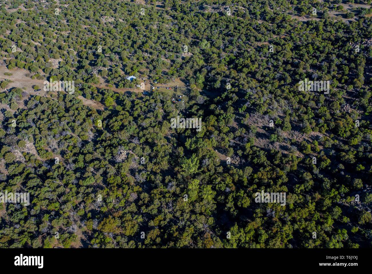 Luftaufnahme der Sierra Chivato und Rancho Los Alisos in der Gemeinde Santa Cruz Sonora während der madrean Entdeckung Expedition. (Foto: GreaterGood.org LuisGutierrez/NortePhoto).. Vista aerea de la Sierra Chivato y Rancho Los Alisos en el Municipio de Santa Cruz Sonora durate la Madrean Entdeckung Expedition. (Foto: GreaterGood.org LuisGutierrez/NortePhoto) Stockfoto