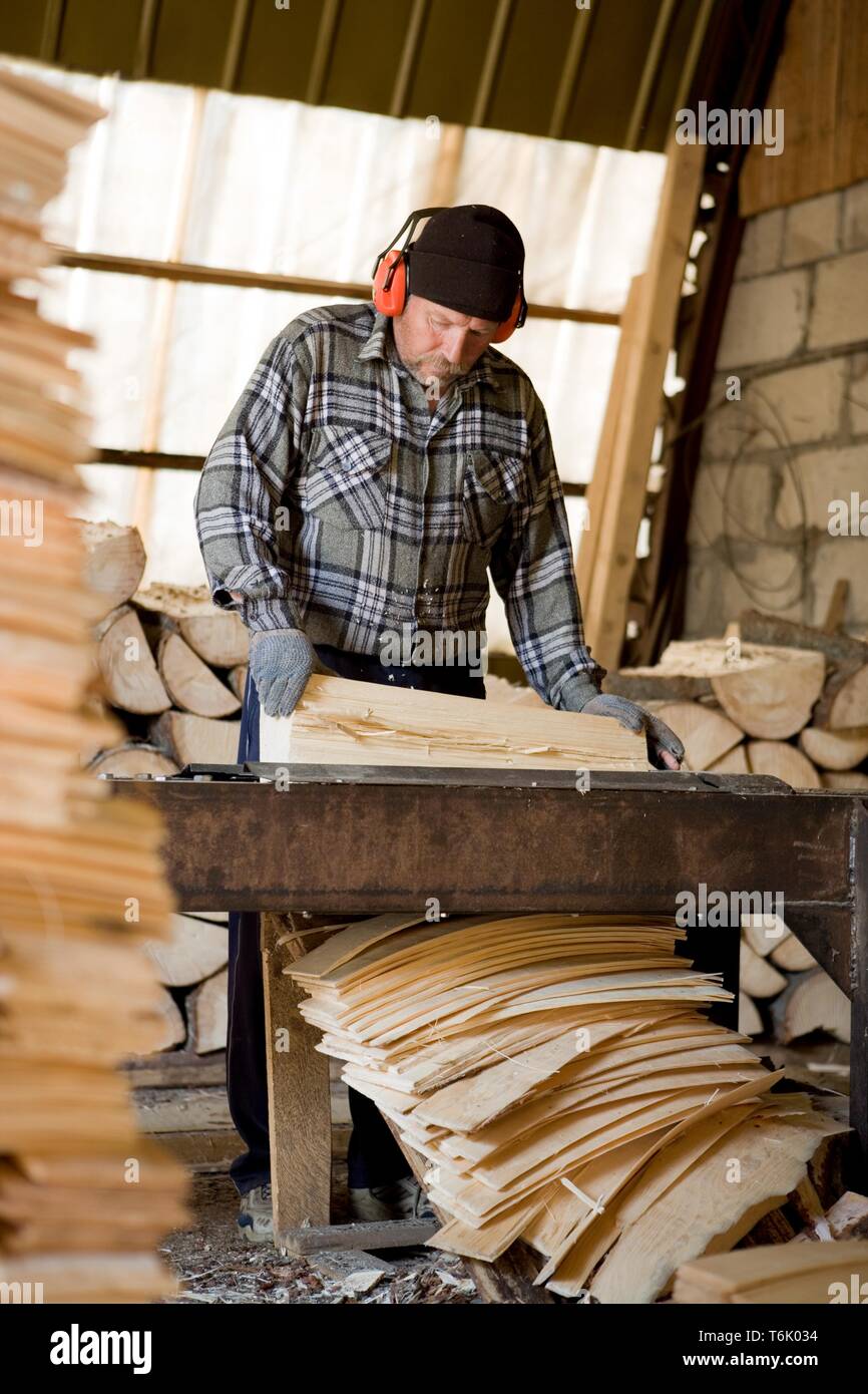 Holzarbeit Stockfoto