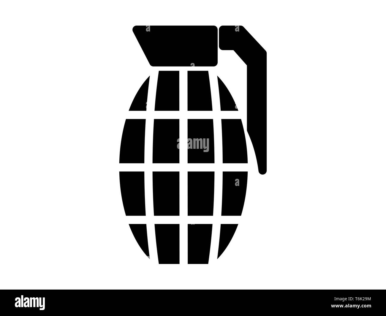 Granate solid Symbol. Element der Granate Symbol für mobile Konzept- und Webanwendungen. Dünner Volumenkörper Granatensymbol kann für Web und mobile verwendet werden - Vektor Stockfoto