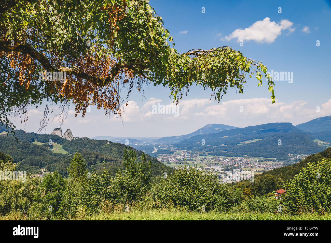 Idyllischen Berglandschaft in Hallein, Salzburg Stockfoto