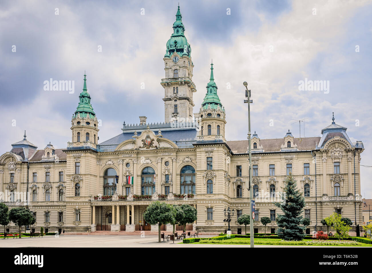 Rathaus in Györ im Nordwesten von Ungarn Stockfoto