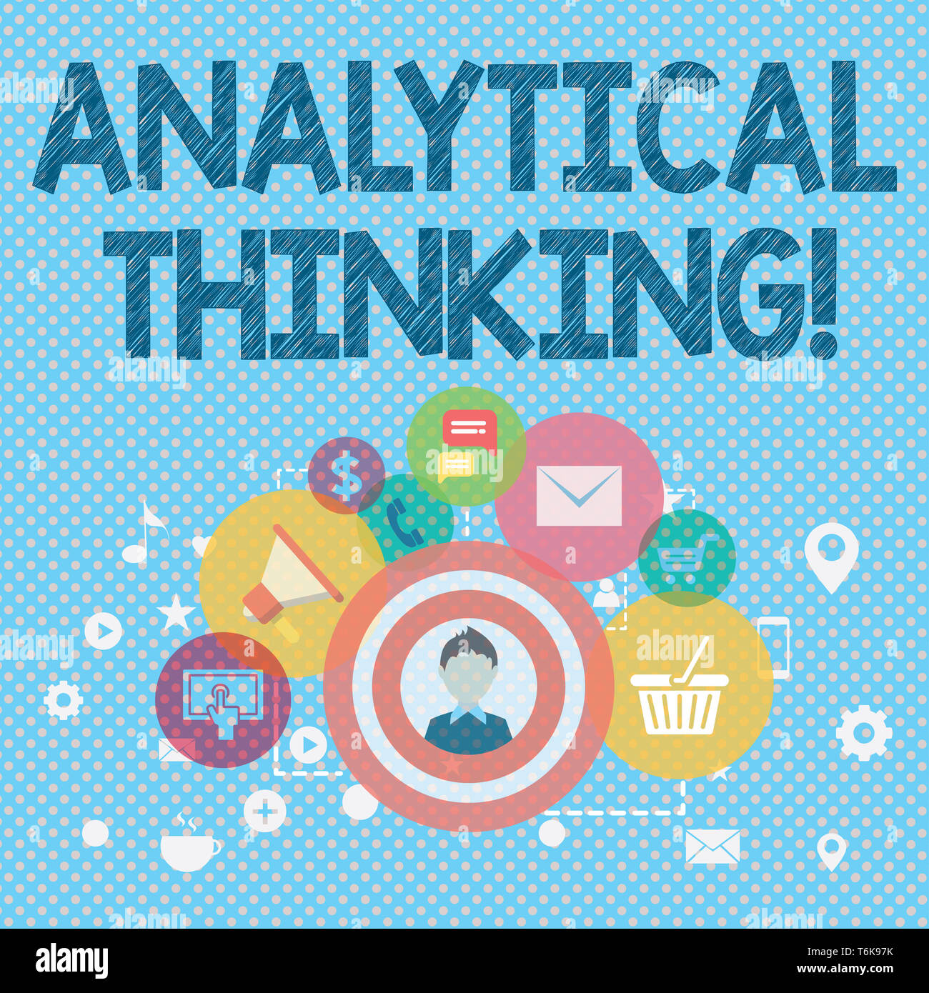 Wort schreiben Text analytisches Denken. Business Foto präsentieren, komplexe Probleme in einfache Komponenten Foto des digitalen Marketings Campaig Stockfoto
