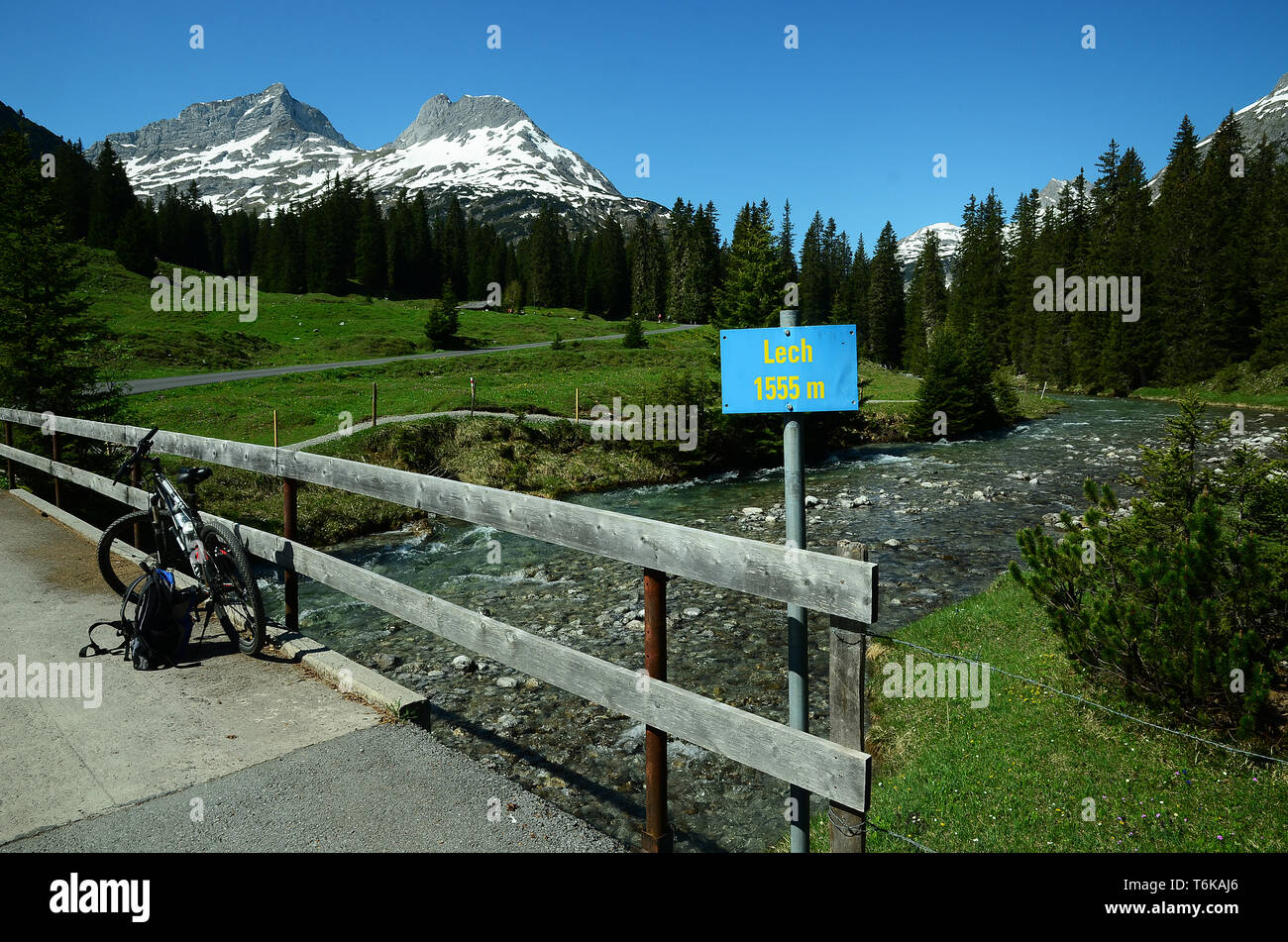 Lech Quelle, Alpen, Österreich, Europa Stockfoto
