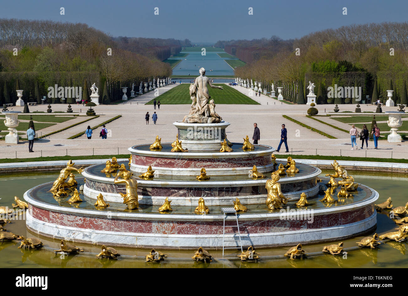 Gärten von Versalles Palace. (Chateau Versalles). Versalles, Frankreich Stockfoto