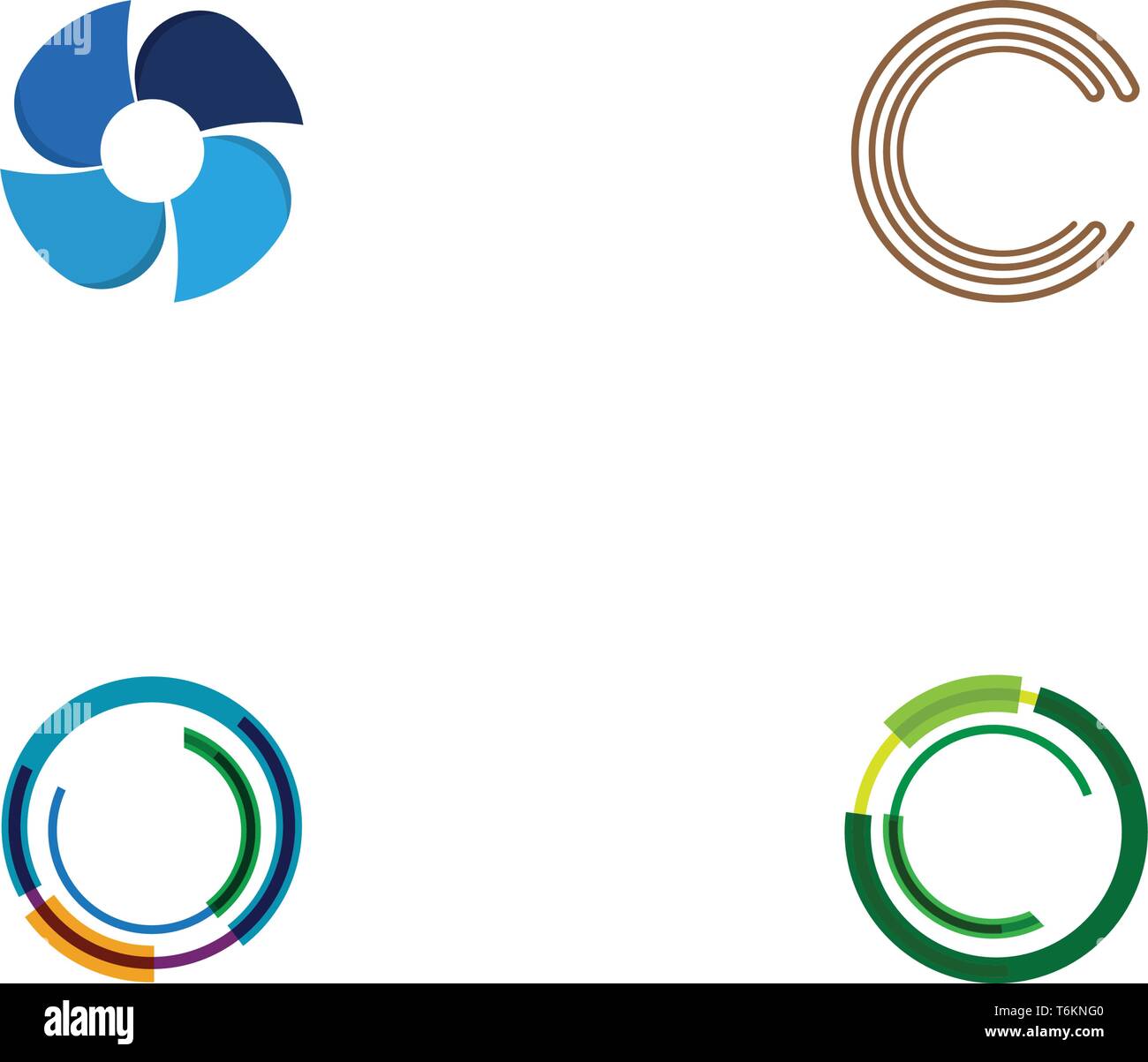 Circle Line Logo Vorlage vektor Icon Design Stock Vektor