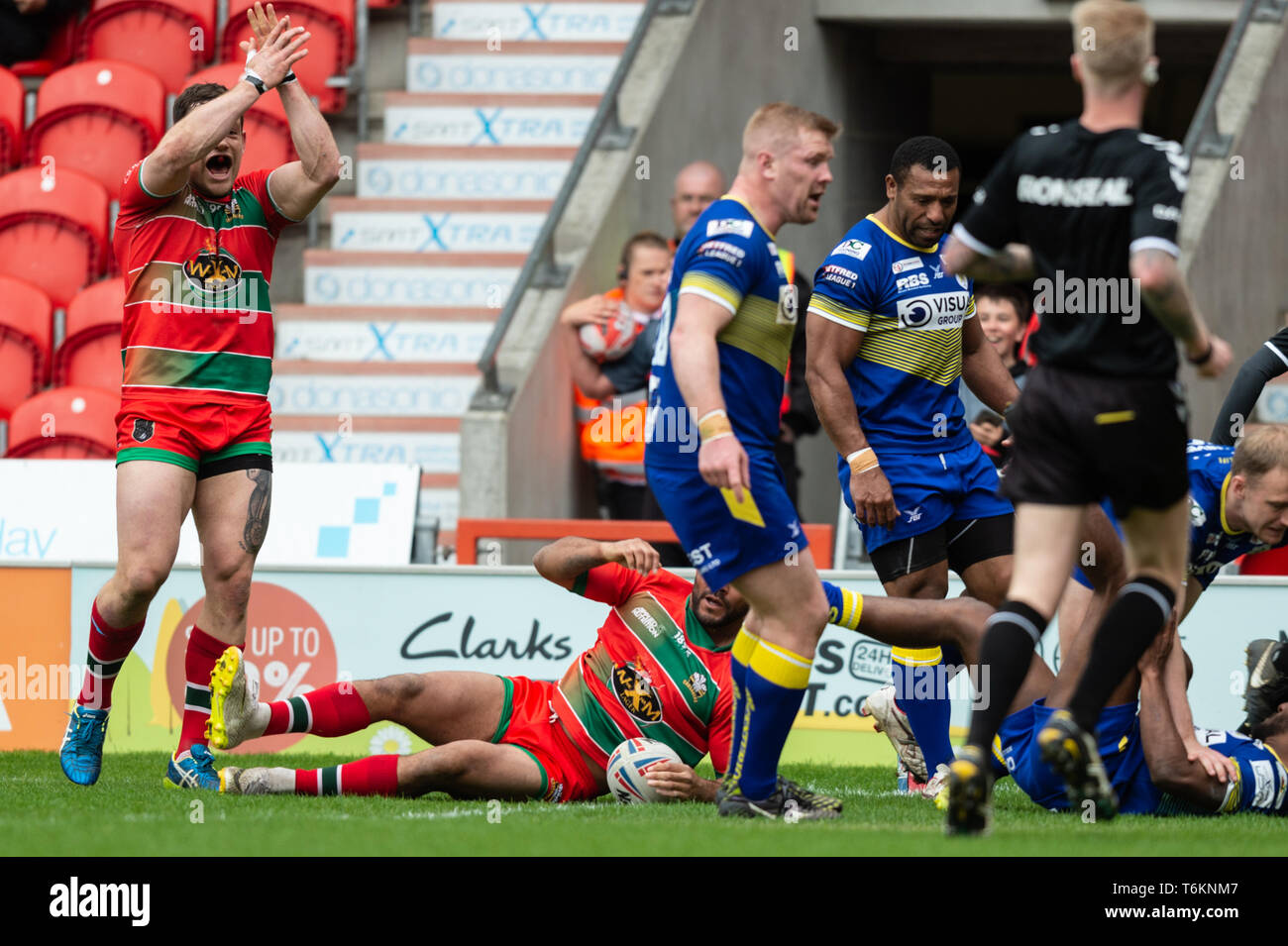 Doncaster 10-12 North Wales Kreuzritter - 28-04-2019 Stockfoto