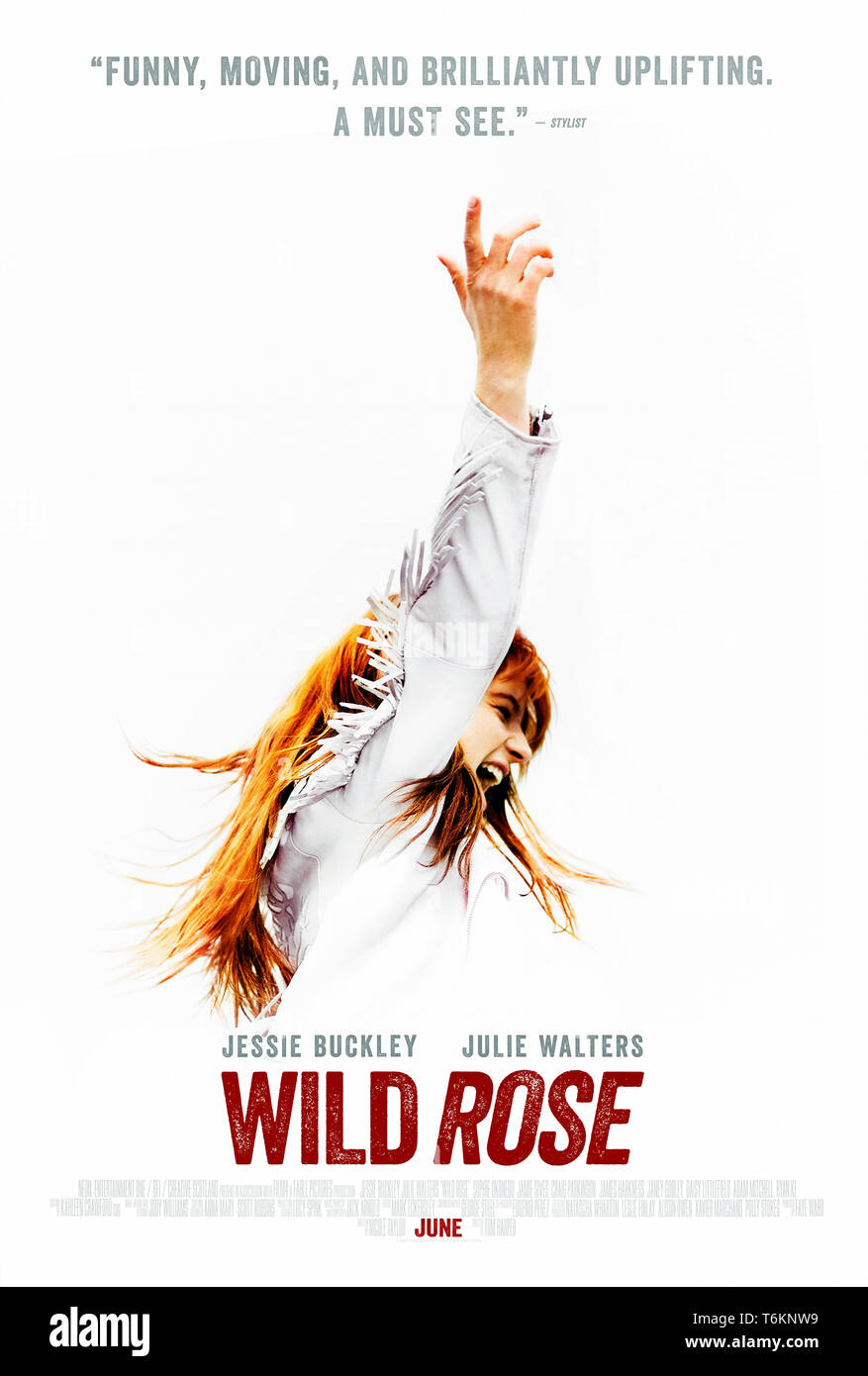 Wild Rose (2018) von Tom Harper Regie und Hauptdarsteller Julie Walters, Jessie Buckley, und Craig Parkinson. A Glaswegian Mädchen träumt davon, ein Land Sänger in Nashville. Stockfoto