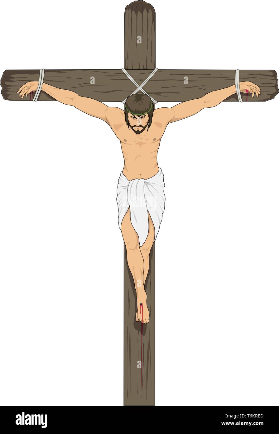 Jesus am Kreuz Vector Illustration Stock Vektor