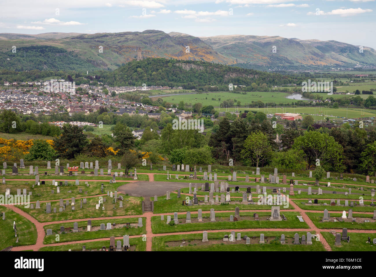 Luftaufnahme von schottischen Stirling Castle an der Stadt Stirling Stockfoto