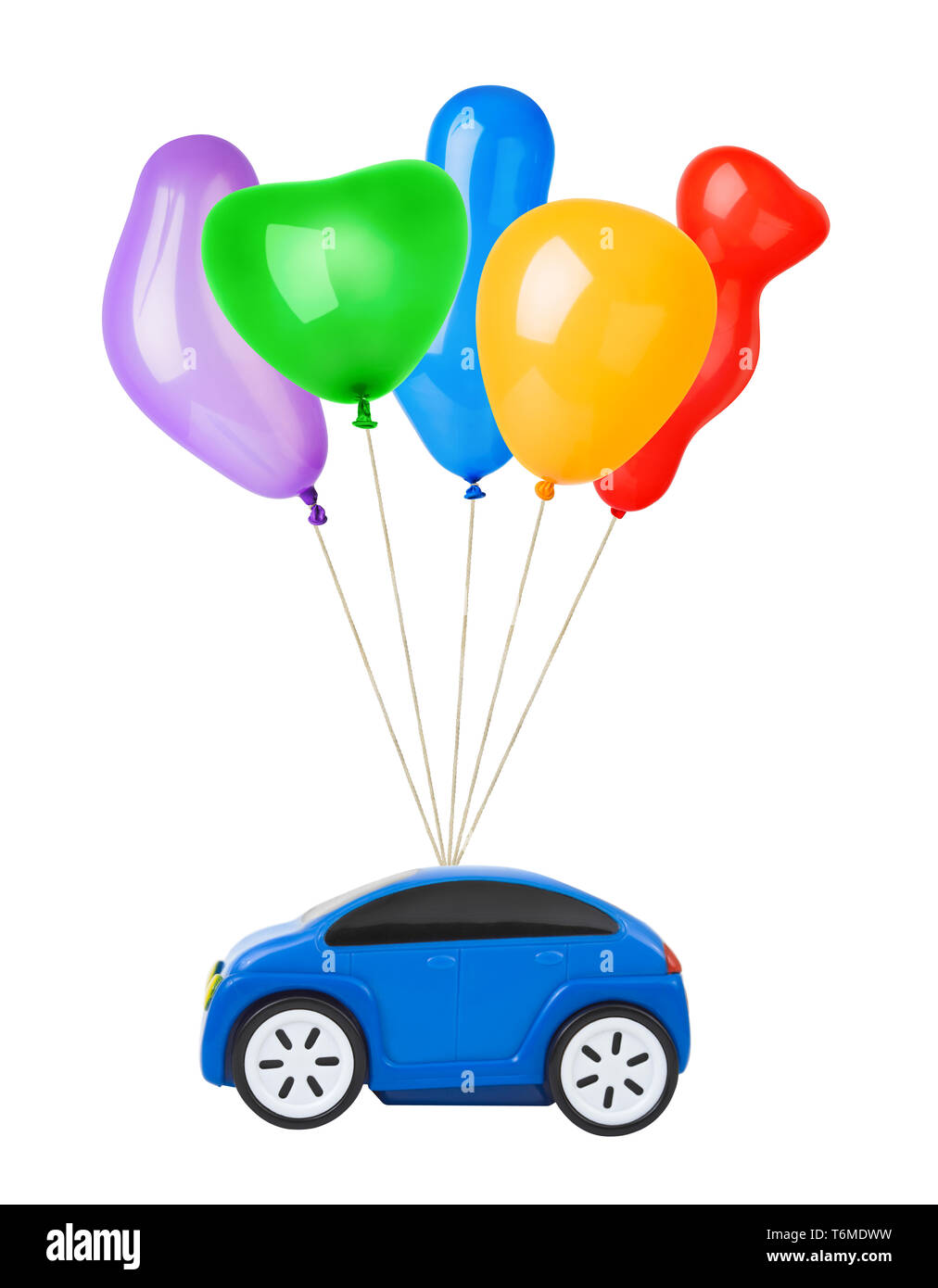 Luftballons und Auto Stockfoto