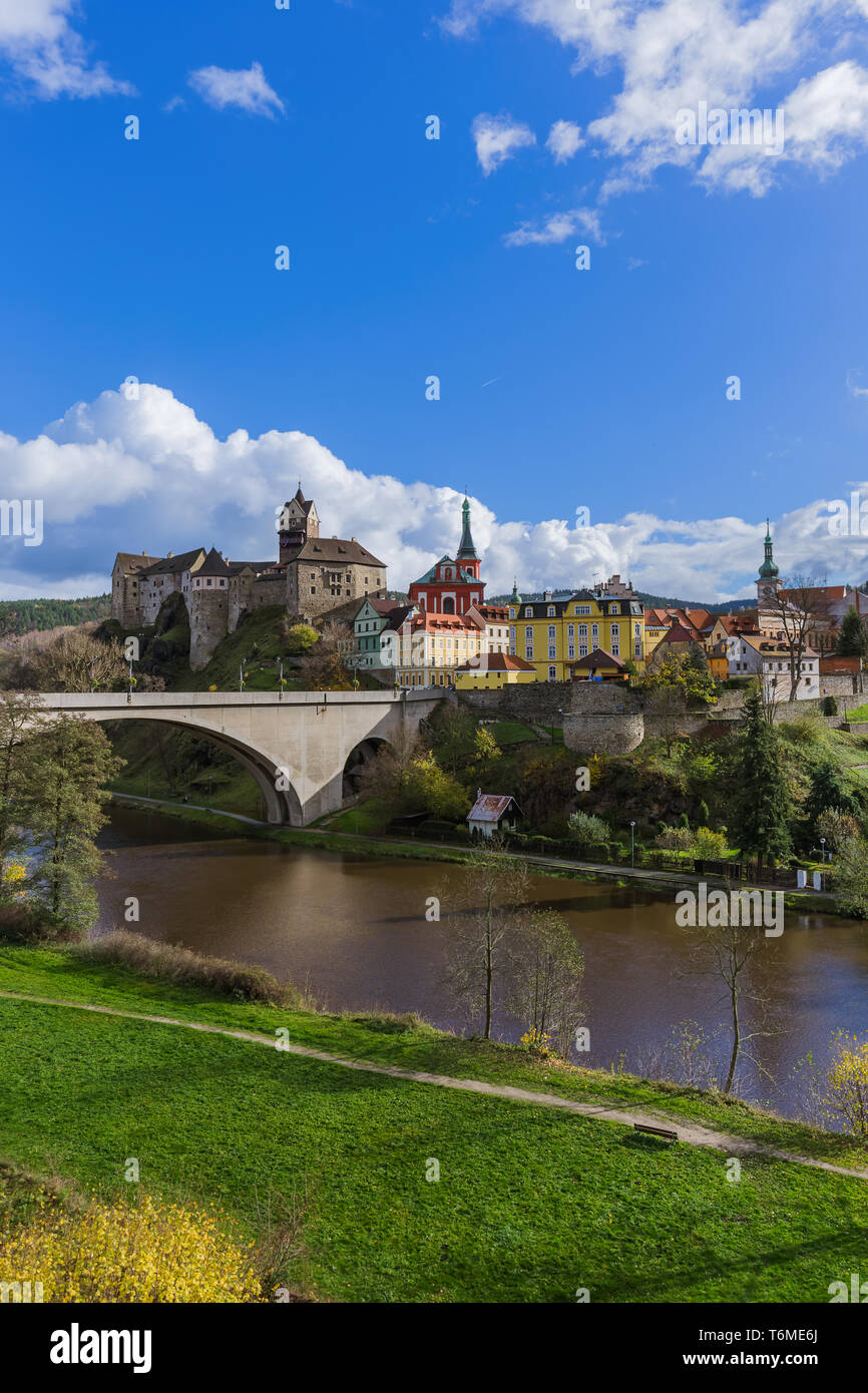 Burg Loket in der Tschechischen Republik Stockfoto