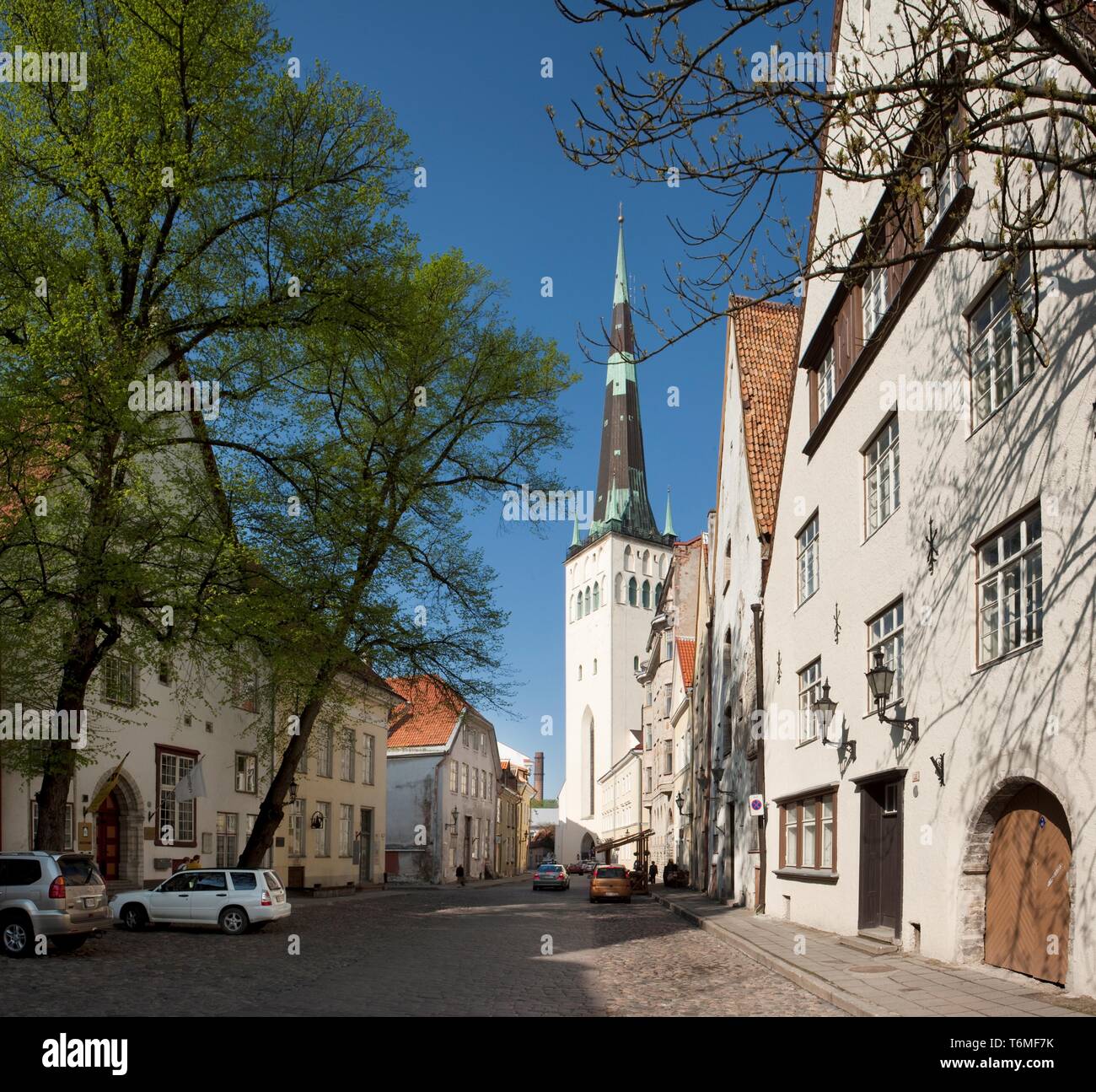 St. Olaf Kirche, Lai Street in Tallinn Stockfoto