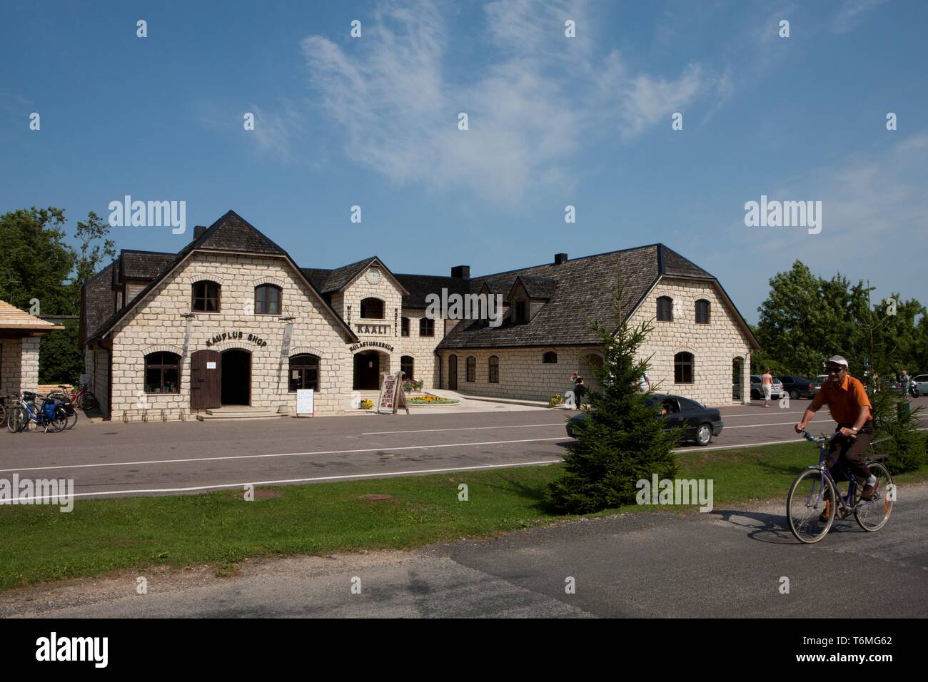 Kaali Besucherzentrum, Insel Saaremaa Stockfoto