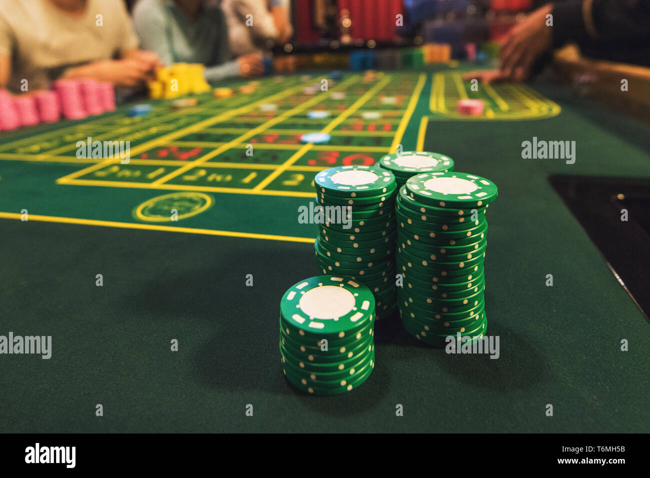 Casino, Glücksspiel und Unterhaltung Konzept Stockfoto