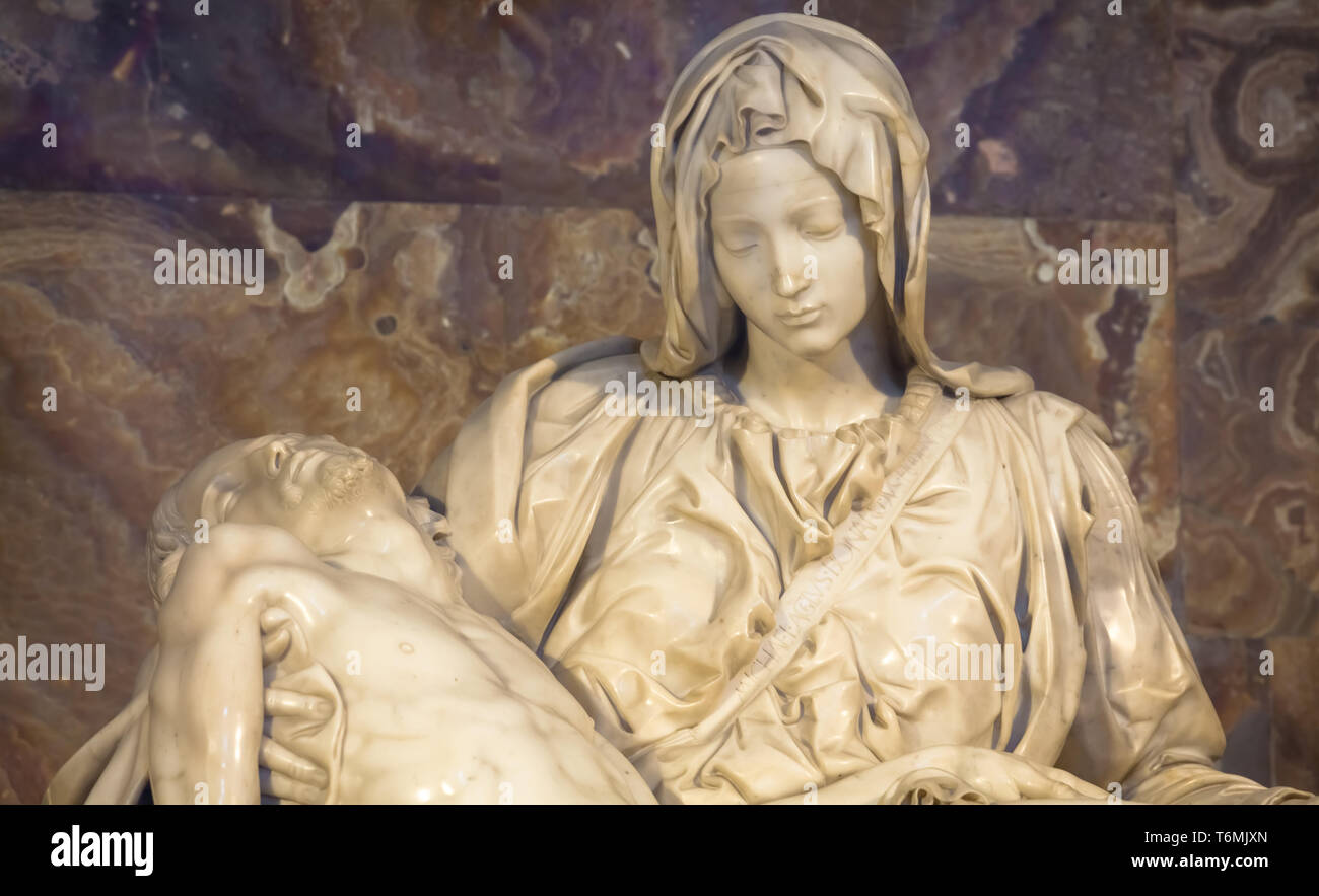 Schade: Michelangelos Meisterwerk in St. Peter Basilika - Vatikan Stockfoto