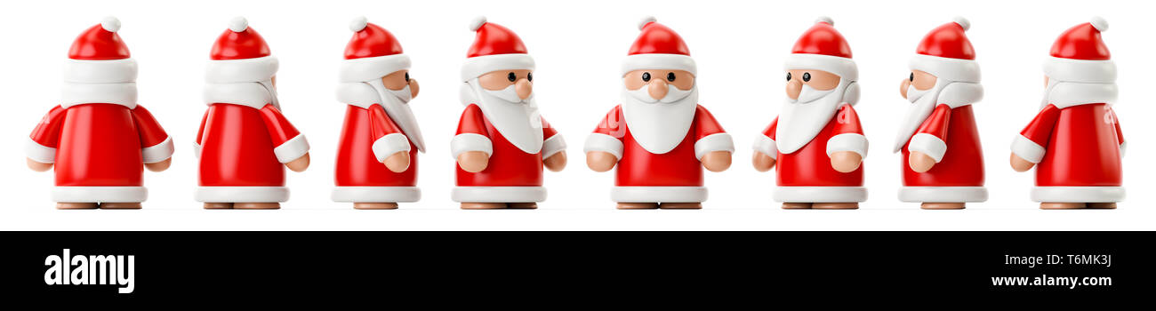 Reihe von Santa Claus Zahlen Stockfoto