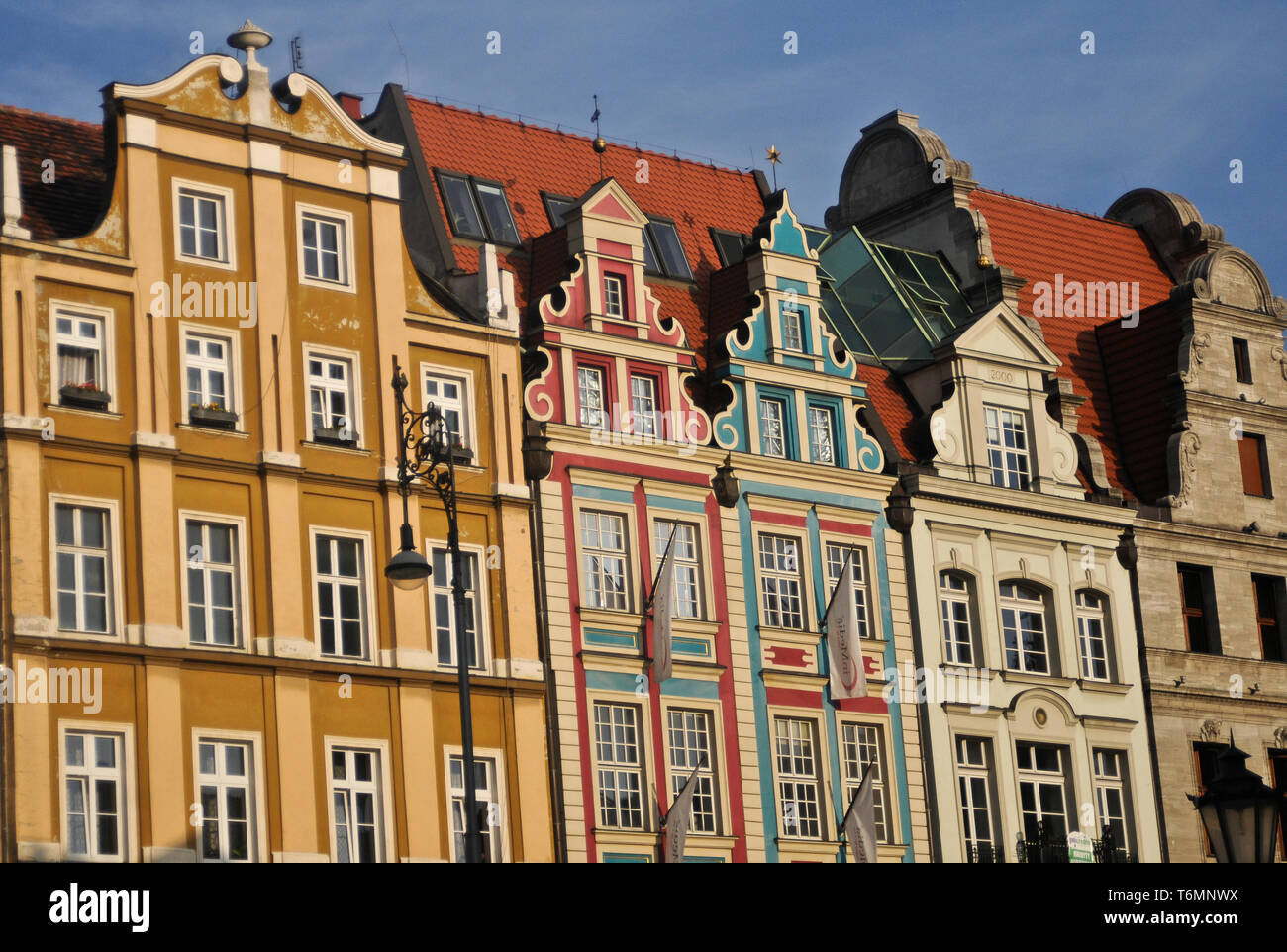 Wroclaw Marktplatz, Panoramaaussicht, Polen Stockfoto